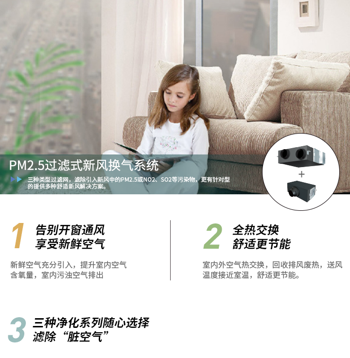 PM2.5過濾式大金新風換氣系統(tǒng)